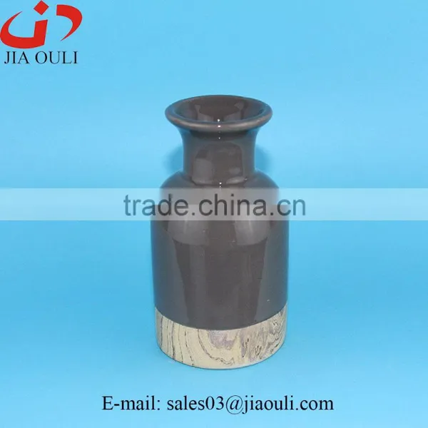 NEW Design Lucky Bamboo Grey Ceramic Vase photo-3