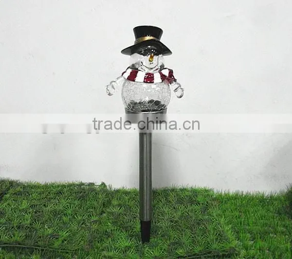 Crack Glass Metal Solar LED Garden Light Decoration photo-3