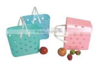 PP Plastic Basket With Handle/Storage Basket/food Basket photo-3