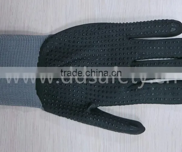 DDSAGETY With 5Years Experience Grey Nylon Coated Nitrile With Mini Dots PVC photo-5