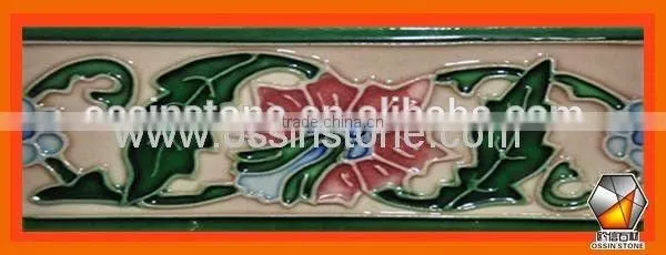 Hand Painted Ceramic Border Line Tiles