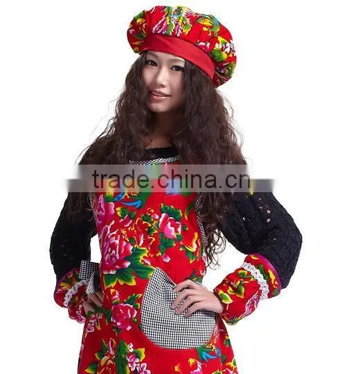 Personality Printing Work Han Edition Cotton Apron, ms Hotel Restaurant Tea Salon Supermarket Apron photo-3