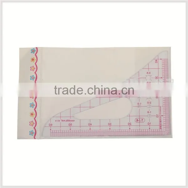 Kearing Transparent Plastic Rulers 1:4 Sandwich Printing Line Scale Rulers for Architect Designer #8514 photo-2
