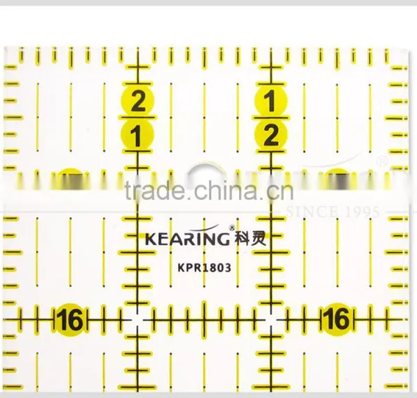 Kearing Chinese Factory Price OEM Inch Scale Acrylic Quilting Ruler, 18'' * 3'' Patchwork & Quilting Rulers # KPR1803 photo-3