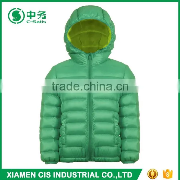 New Design Multi Color Ultra Light Hooded Unisex Children Winter Down Jacket photo-3