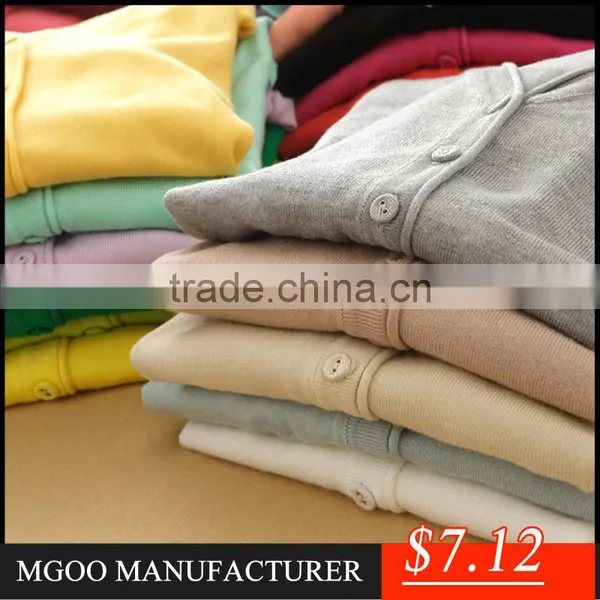 MGOO 2016 New Arrival Wine Red Cashmere Cardigan Plain Cotton Women Sweaters Buttons Up Brand photo-5