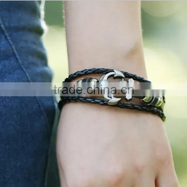 Zm22499a Hot Selling Men Bracelet Charm Anchor Bracelet photo-4