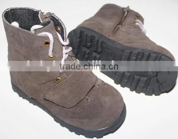 Winter Kids Shoes Safety Soft Sole Leather Kids Boots photo-6