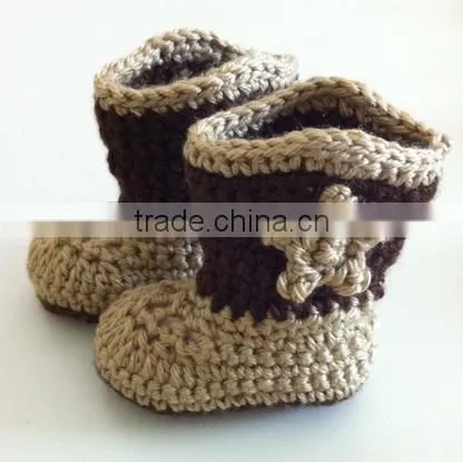 Newborn Baby Crochet Cowboy Boots Photo Prop photo-2