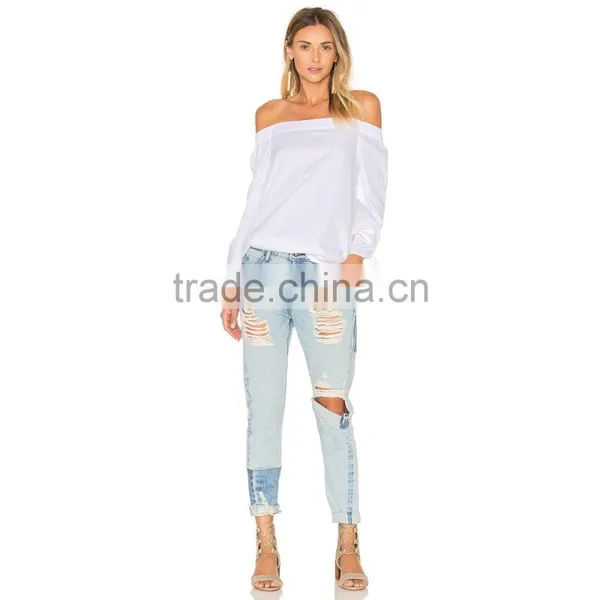 Fashion Cutting Patch Work Plain Blouse Designs photo-4
