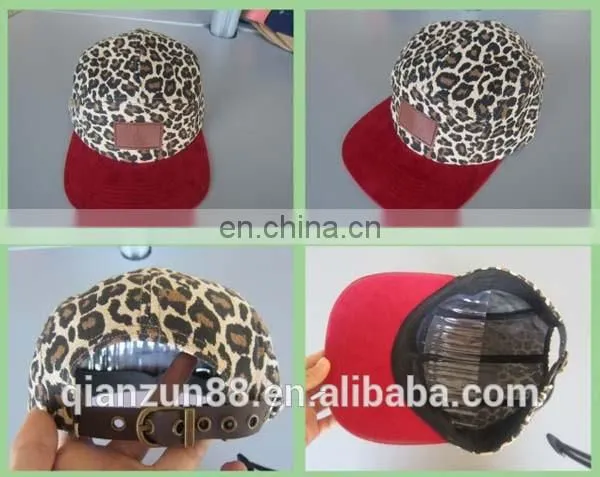Custom Leather Patch Label 5 Panel/ 5-panel Camper Hat photo-3