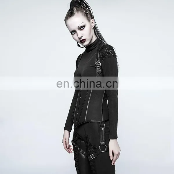 Punk Rave Gothic Black Underbust Corset-body Harness Y-767 photo-3