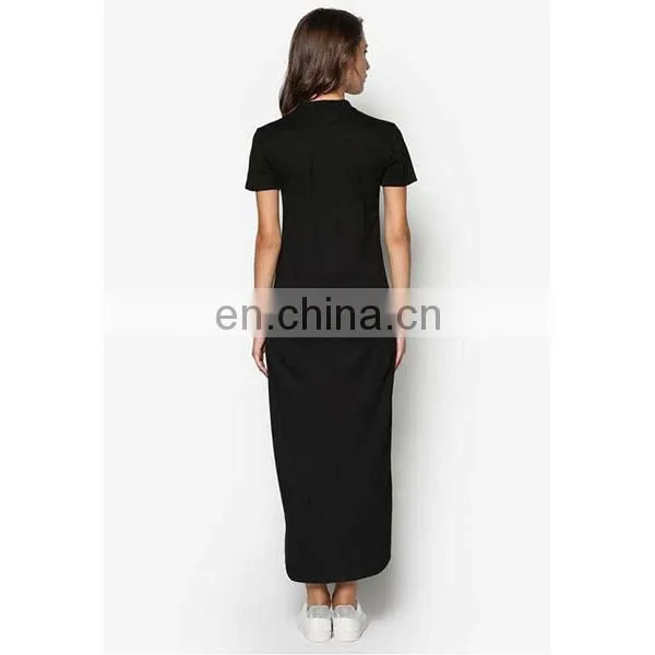 Latest Ladies Clothes Bodycon Long Dress Side Slip Design Fashion Model Women Dress photo-4