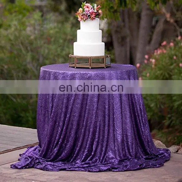 SQN#10 Ocean Blue Sequin Table Overlay Wedding Table Cloth Sequin photo-2
