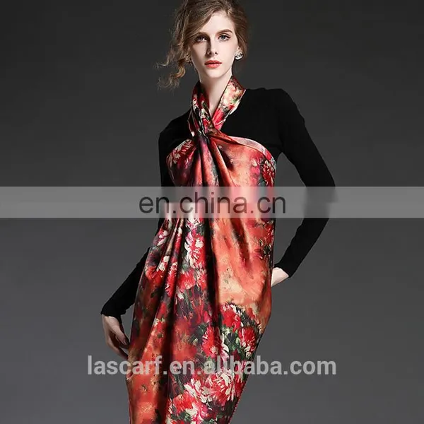 OEM Print Silk Scarf For Women photo-2