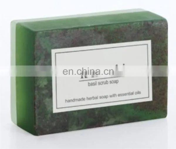 Khadi Natural Herbal Basil Scrub Soap
