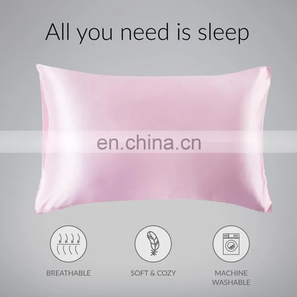 Perfect Luxury Smooth 100% Polyester Home Breathable Satin Pillowcase For Adults photo-3