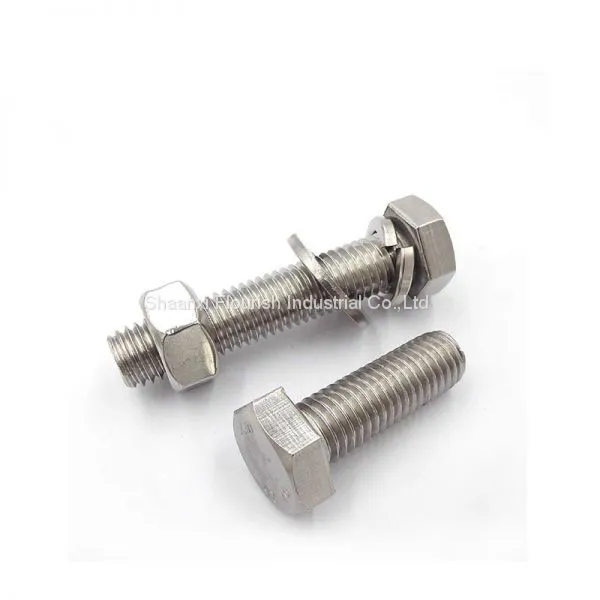 STEEL HEX HEAD BOLT AND NUT ASSEMBLY DIN933/DIN931+DIN934 photo-2