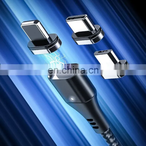 2020 Amazon Popular Micro USB Cable Mobile Phone Type-C IOS and 5V 3A Fast Charging USB Nylon Data Cable Transferring Charger photo-2