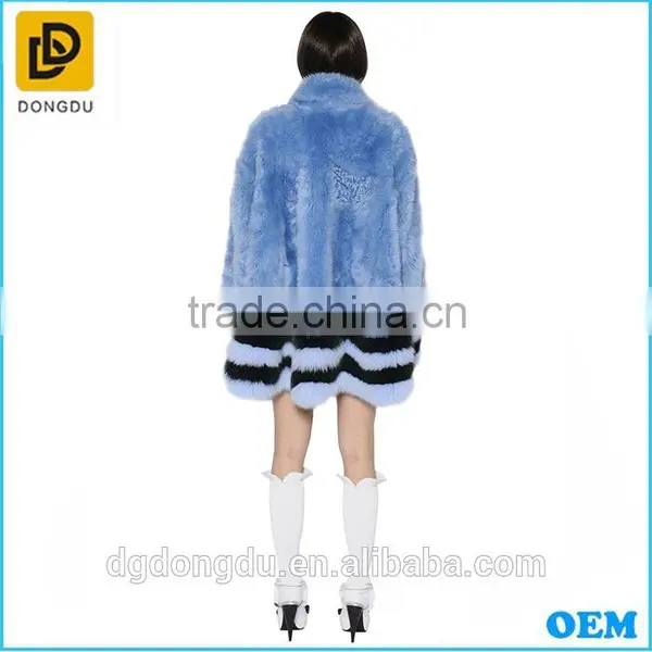 2016 Latest With Fashionable Cheap Blue Fur Coats Wholesale photo-2