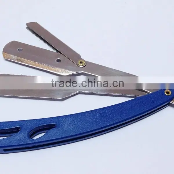 New Barber Salon Straight Razor - Metal Stainless Steel Razor - Plastic Handle Barber Razor photo-3
