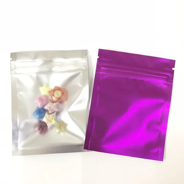 Stock Goods Small Aluminized Foil Zipper Resealable Packaging Bag For Food And Snack photo-4