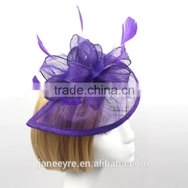Wholesale Fashion Flower Fascinator Hat Base With Feather photo-2