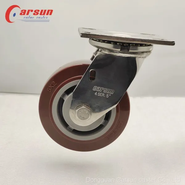 Wet Or Corrosive Environment Use Heavy Duty SS304 Caster 100/125/150/200mm Stainless Steel Castors Wheels photo-3