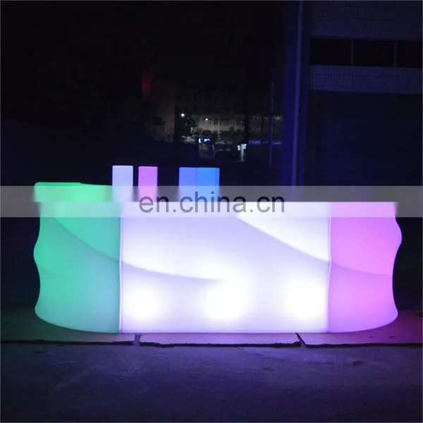 Portable Bar Counter Party Event Counter Led Illuminated Led Plastic Portable Led High Bar Counter Furniture Mobile Bar photo-3