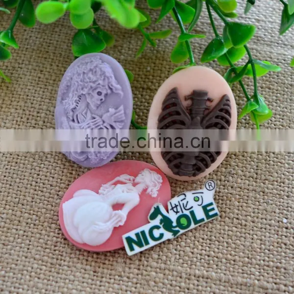 F1014 Fondant Decorating Molds Silicone Skull Scary Cake Tools Easy Demold photo-2