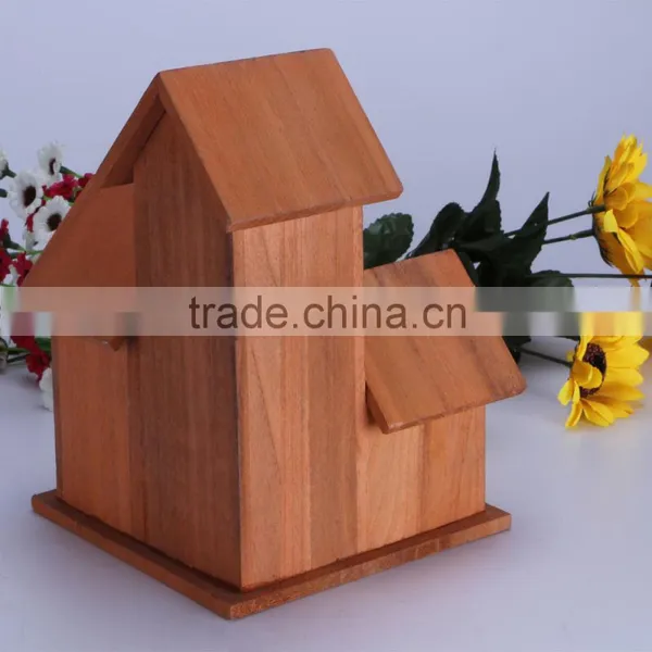 New Unfinished Handmade Christmas Wooden Bird Houses Wholesale photo-5