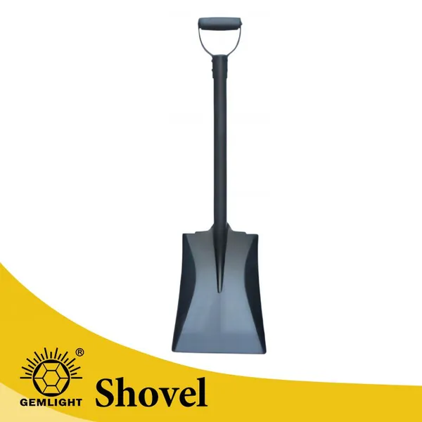 Pá de metal resistente, pá de jardim totalmente de aço com alça em D para escavar solo na agricultura e trabalhos rurais ao ar livre.