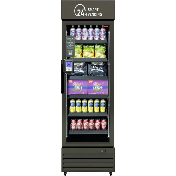 Mini Smart Vending Machine Compressor Cooling LCD Display Custom Graphics Multiple Payment 4G US Local Stock HAHA 360 Office