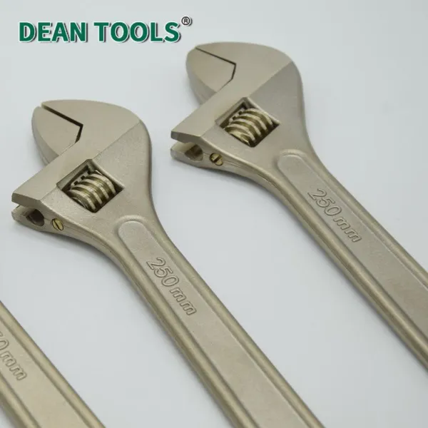 Funkenfreier einstellbarer Schraubenschlüssel von DEAN TOOLS aus Berylliumbronze, 10-Zoll, Materialzertifikat, Fabrikprüfbericht, Qualitätssicherung photo-2