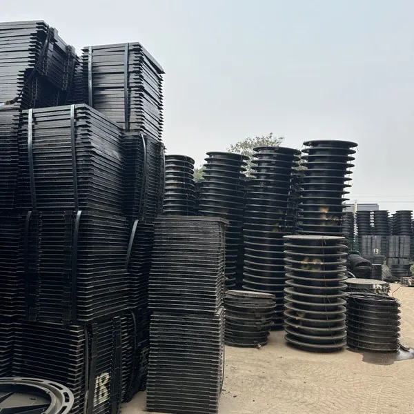 Custom-Sized or Logo D400 Heavy-Duty Roadway Ductile Cast Iron Manhole Cover Black Round & Rectangles Parking Safety photo-5