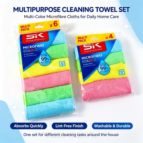 Large Microfiber 6Pcs Pack Car Drying Towel Ultra‑Absorbent Lint‑Free Cloth for Car Wash Wax Polishing Detailing