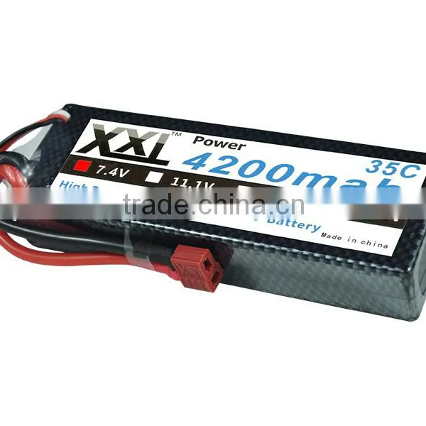 High Power 4200mAh 7.4V 35C Lithium Polymer Battery photo-2