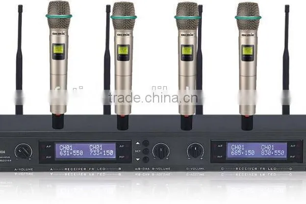 2016 New Design Four Channels Wireless Microphone Professional Conference Microphone photo-3