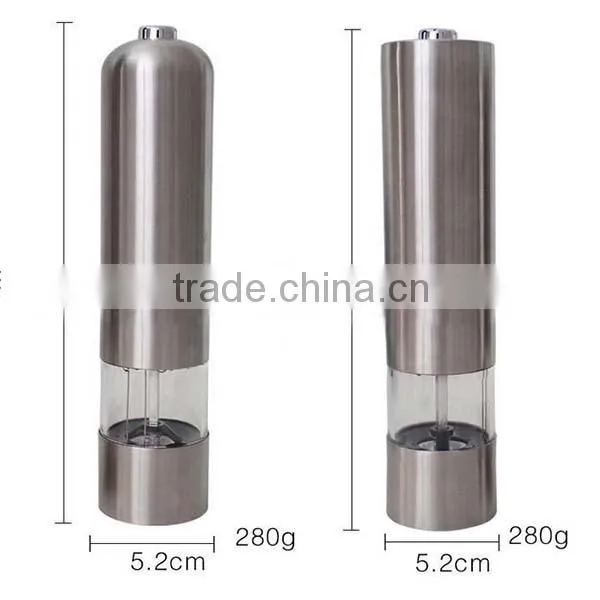 Supply High Quality Electric Pepper Grinder Salt and Pepper Mills Electric Pepper Mill 265g