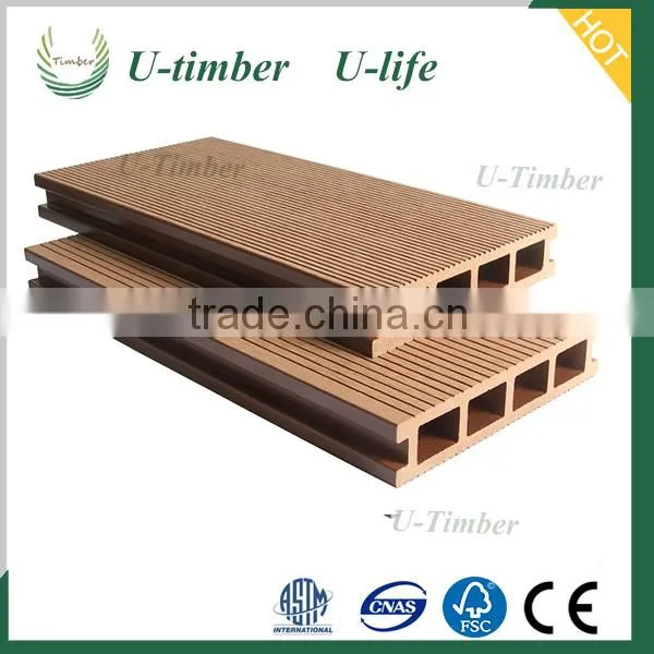 Pest Resistance WPC Decking Boards Wood Plastic Composite Material