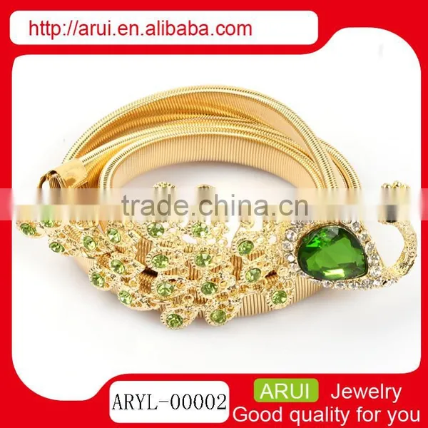 Fahion Adjustable Sexy Belly Chain Sapphire Peacock Waist Chain photo-3