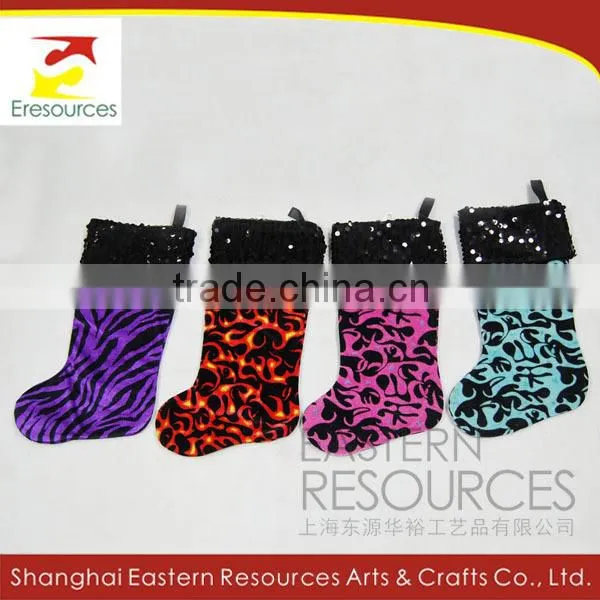 Polyester Christmas Stocking with Sequin