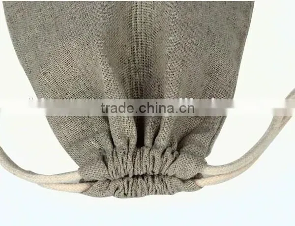 Reusable Plain Jute Bag /jute Drawstring Bag/ Promotion Bag photo-2