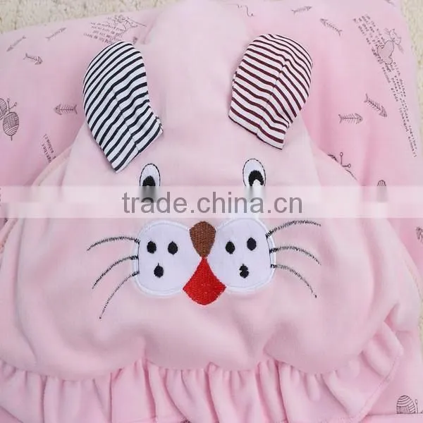 BB-MS-011 Muslin Wrap Baby Swaddle Blanket With Hooded photo-5