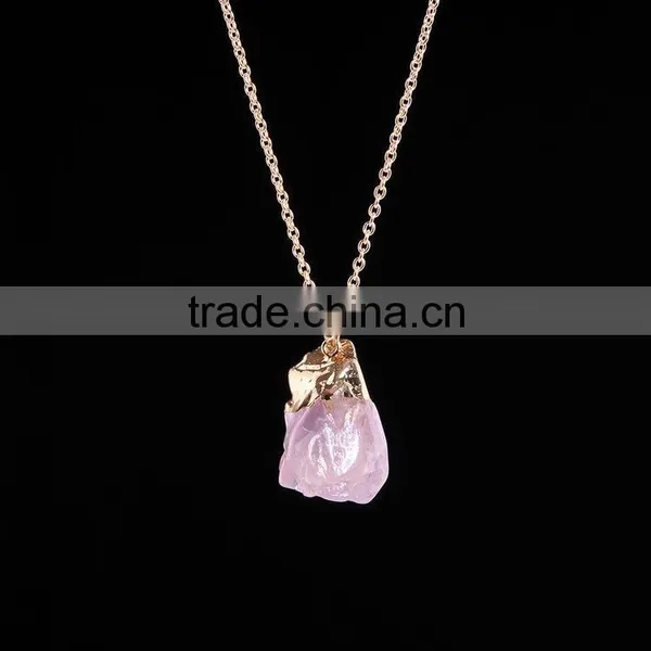 Latest Design Druzy Necklace Drusy Pendant Charm Necklace Agate Connector Pendant Necklace Gold Jewelry SMJ0123 photo-5