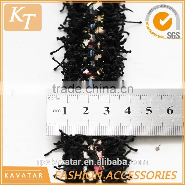 Fashional 3.5cm Width Black Ribbon Trim for Dress photo-3