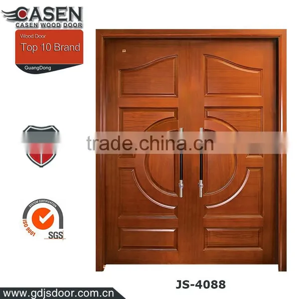 Finished Double Swing Teak Wood Main Door Designs With Teak