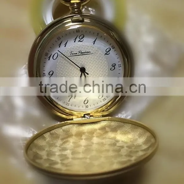 Simple Stle Dial Gold-plated Forest Deer Pocket Watch With Jeans Chain