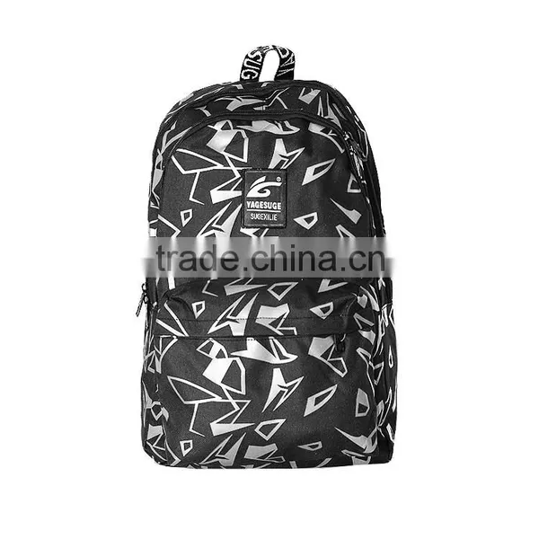 Nylon Printing Quilted Laptop Bags School Backpack for Teenage photo-5
