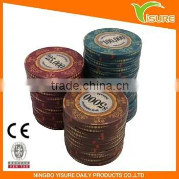 Plastic Pocker Chips 43mm Chips Make a Great Addition to Any Poker Set and Are Used for Higher Values Than Traditional Poker